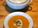 Cremige Kürbissuppe mit Ingwer - Rezept