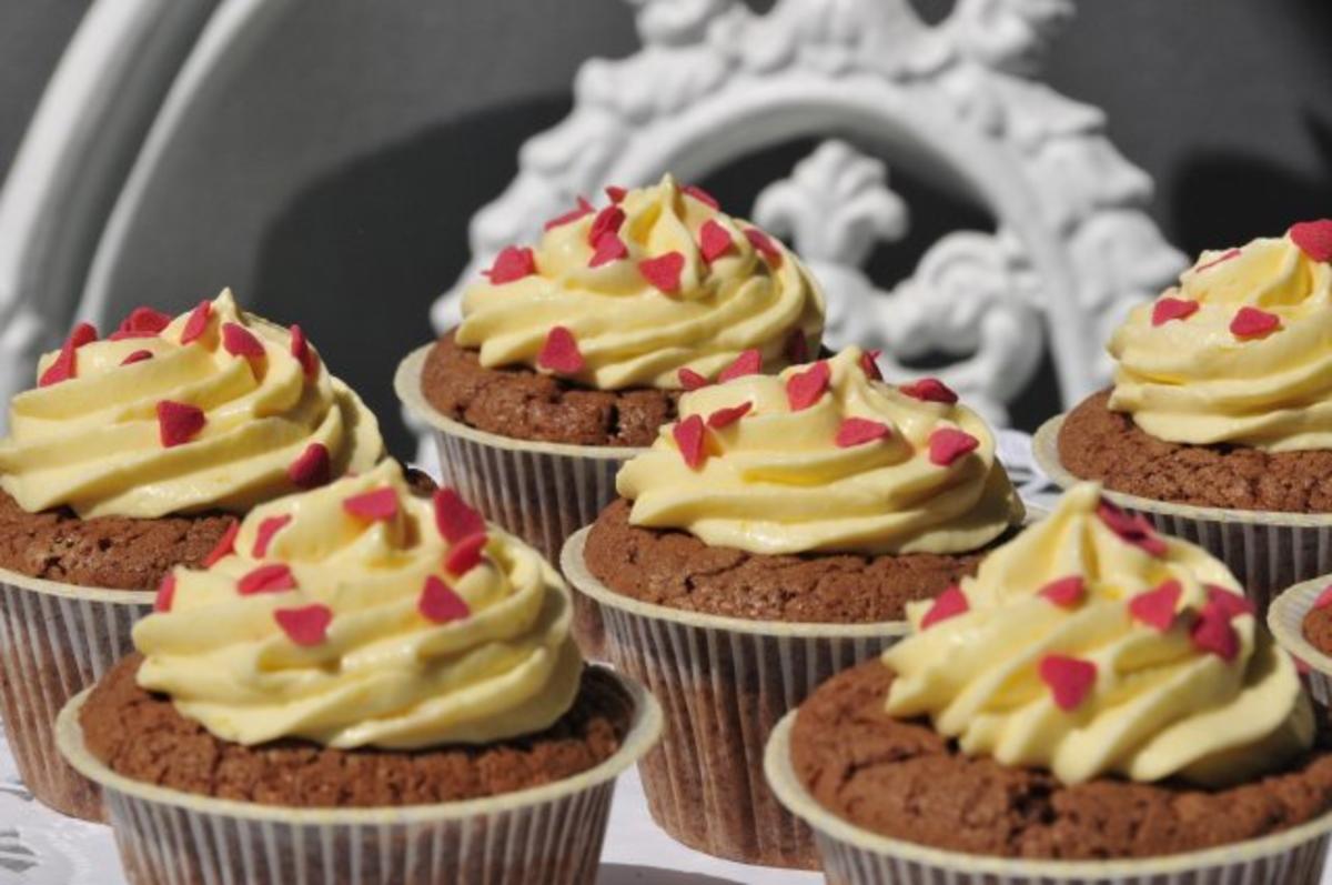 Schokolade Cupcakes mit Mangocreme - Rezept Durch tonka | Einfach und ...