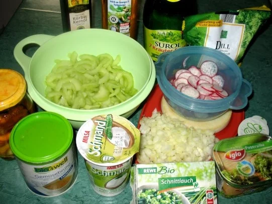 Salat - Kartoffelsalat mit Gurke und Radieschen - Rezept - Bild Nr. 2