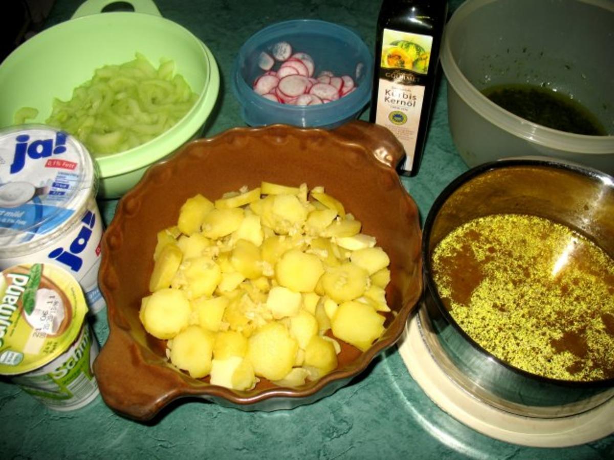 Salat - Kartoffelsalat mit Gurke und Radieschen - Rezept - Bild Nr. 5