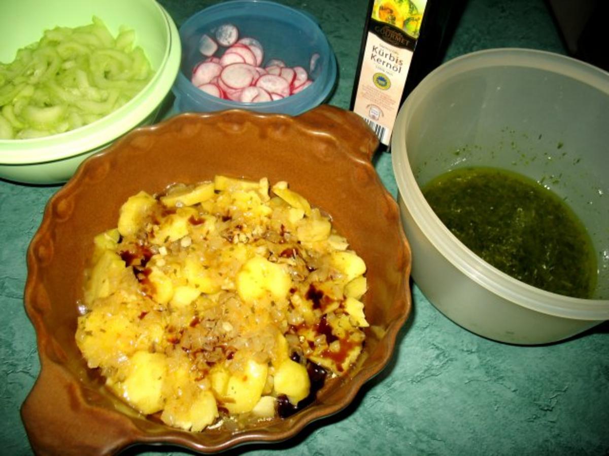 Salat - Kartoffelsalat mit Gurke und Radieschen - Rezept - Bild Nr. 6