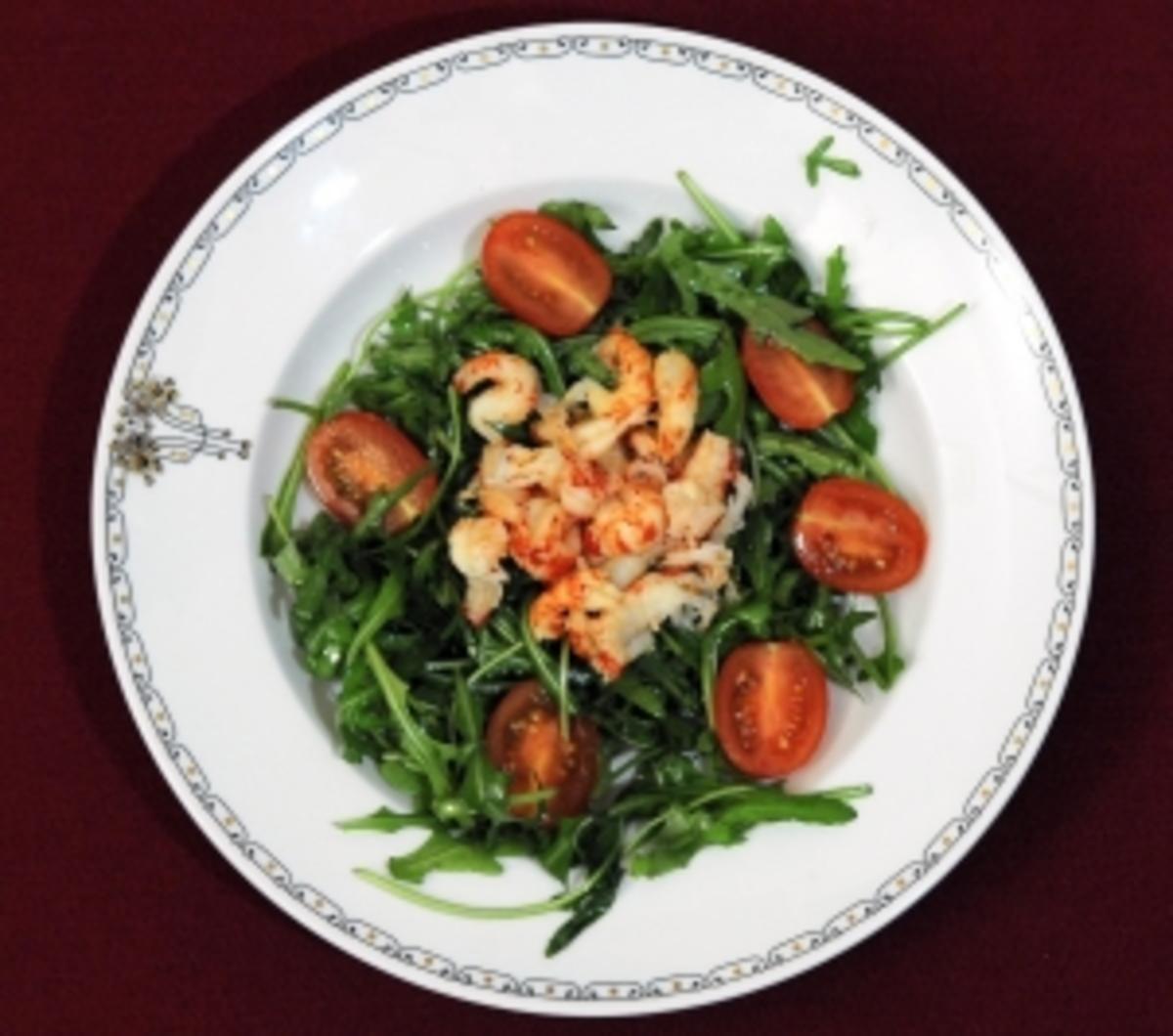 Rucolasalat mit Flusskrebsen und Cocktailtomaten (Andrea Kempter ...