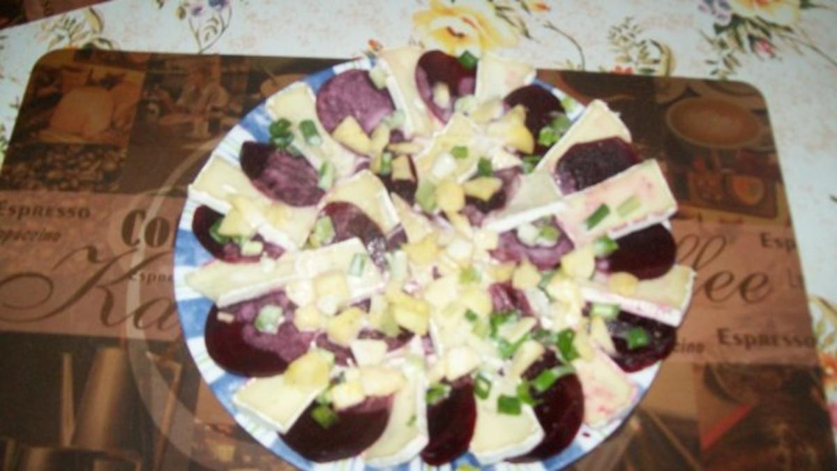 Tigerhappen - Rote Bete- Käse Salat- Platte - Rezept - Bild Nr. 2