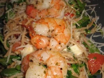 Vollkorn-Spaghetti mit Tomaten, Rucola und Mozzarella - Rezept