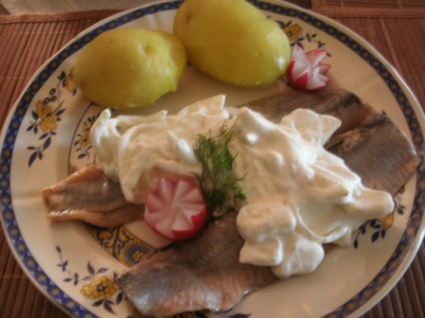 Matjes nach Hausfrauenart - schnell &amp; einfach - 200 kcal/100g