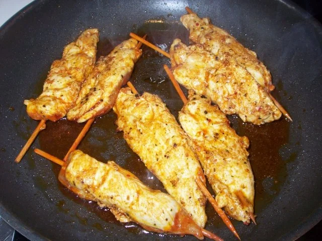 Schnelle Spieße mit Püree und Erbsen - Rezept - Bild Nr. 4