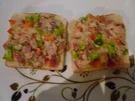 Rezept: Scharfer Schinken- Salami Toast Scharfer Schinken- Salami Toast - Rezept