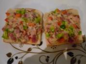 Scharfer Schinken- Salami Toast - Rezept