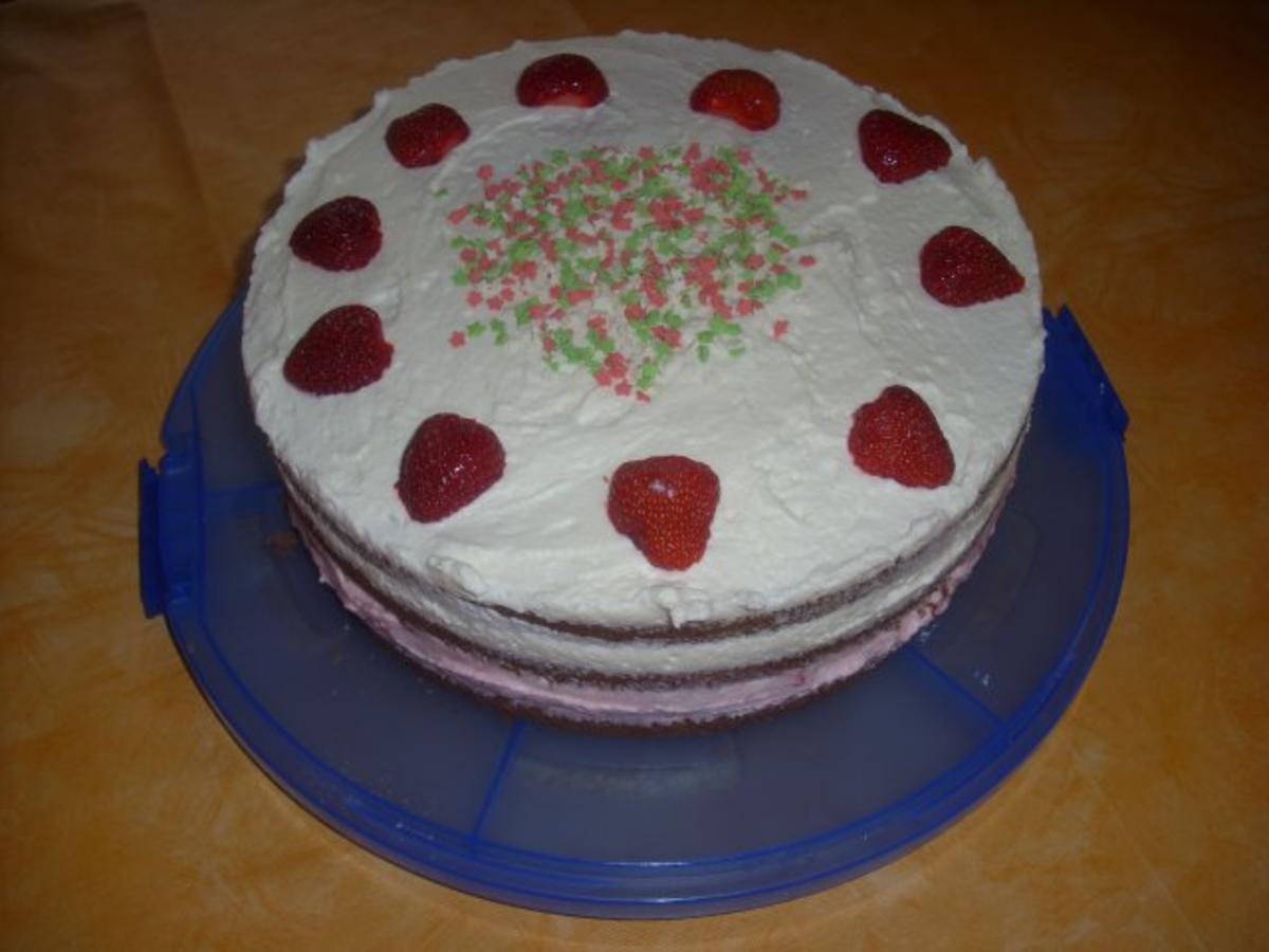 Bilder für Erdbeersahne-Torte - Rezept