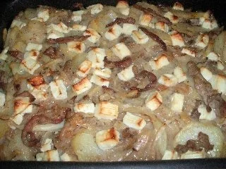 Gyrosauflauf mit Kartoffeln und Feta - Rezept