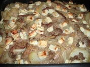 Gyrosauflauf mit Kartoffeln und Feta - Rezept