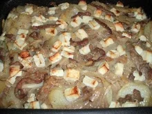 Gyrosauflauf mit Kartoffeln und Feta - Rezept