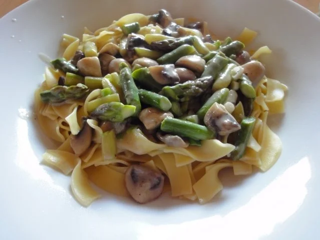 Rezept: Spargel-Champignons-Soße Spargel-Champignons-Soße - Rezept