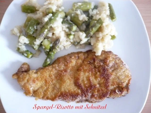 Rezept: Spargel - Risotto mit Schnitzel Spargel - Risotto mit Schnitzel - Rezept