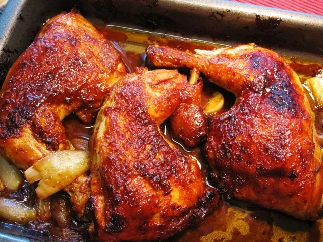 Rezept: Hähnchenschenkel "scharf" ... Hähnchenschenkel "scharf" ... - Rezept