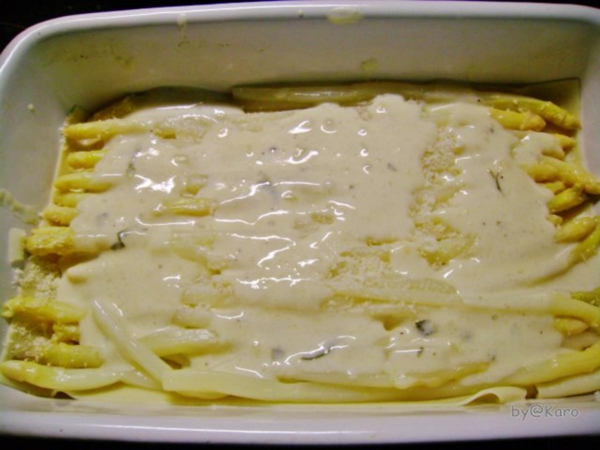 Spargel: Weisse Spargel Lasagne mit Lachs - Rezept - Bild Nr. 6