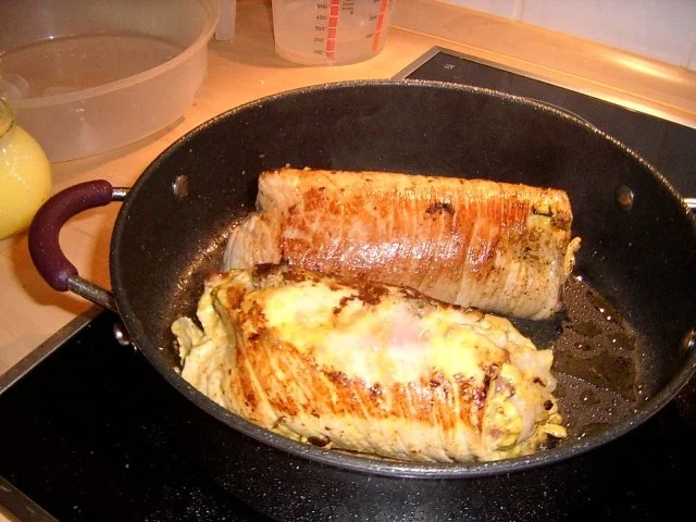 Schweinerouladen gefüllt mit Schinken Hack und Spargel - Rezept - Bild Nr. 6