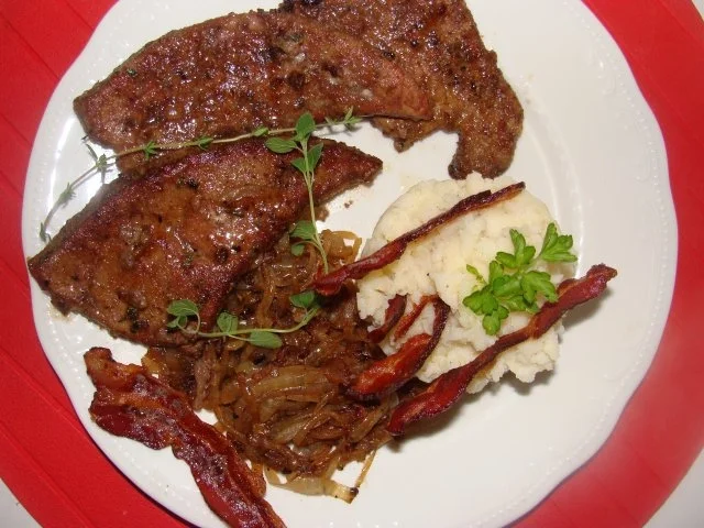 Rezept: Fleisch : -Canar. Kalbsleber- Fleisch : -Canar. Kalbsleber- - Rezept