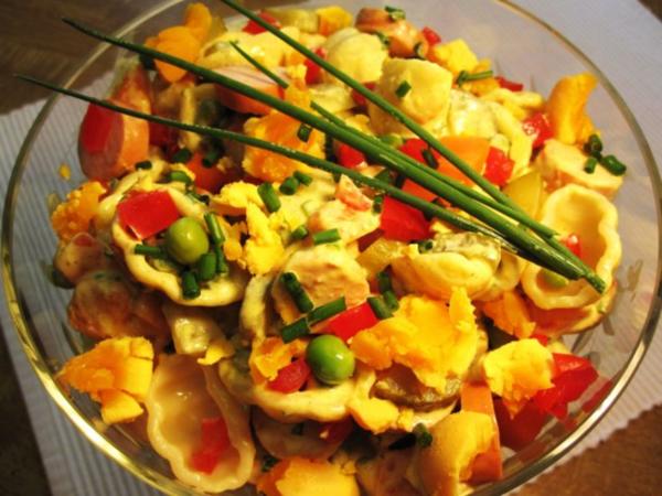 Nudelsalat mit Curry, - Rezept mit Bild - kochbar.de