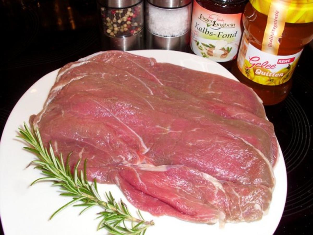 Fleisch: Kalbsschnitzel in Quitten-Rosmarin-Sauce - Rezept - Bild Nr. 2