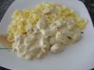 Hähnchen-Geschnetzteltes an Kräutersahnesauce - Rezept