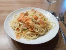 Spaghetti mit Lachs-Zitronen-Sauce - Rezept