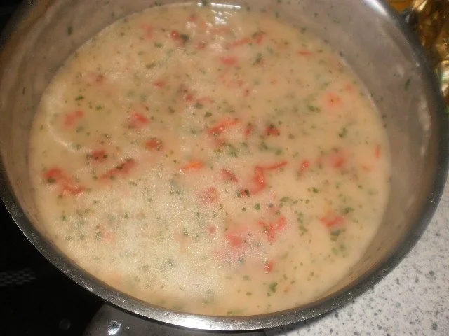 Rezept: Spargel weiß - Kammscheiben - -Schweinbauchscheiben- Tomaten-Béchamel Bild Nr. 8 Spargel weiß - Kammscheiben - -Schweinbauchscheiben- Tomaten-Béchamel - Rezept - Bild Nr. 8