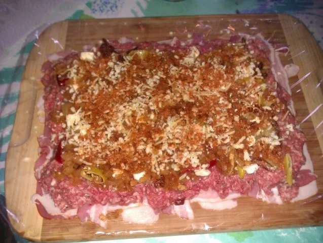 Rezept: Bacon Bomb Mediterran Bild Nr. 2 Bacon Bomb Mediterran - Rezept - Bild Nr. 2