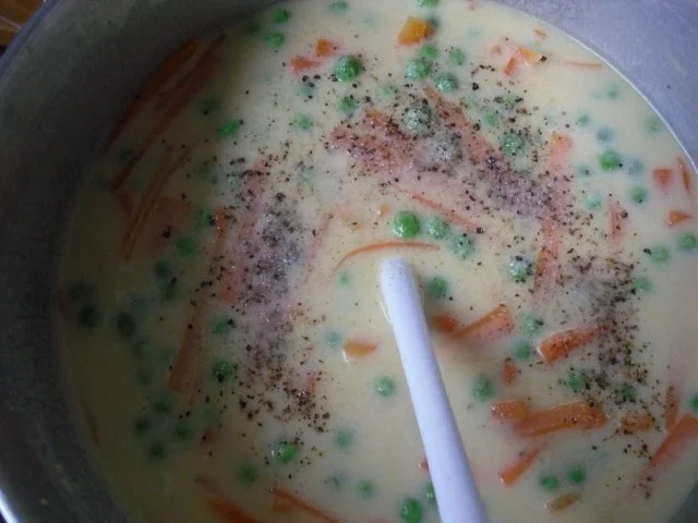 Eier-Möhren-Erbsen-Ragout - Rezept - Bild Nr. 8