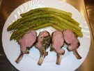 Lamm - Krone und grüner Spargel - Rezept