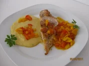 Safran - Hähnchen mit Paprika - Rezept