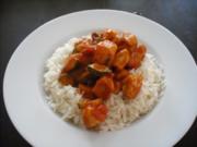 Schmorgemüse mit Hähnchenbrust und Reis - Rezept