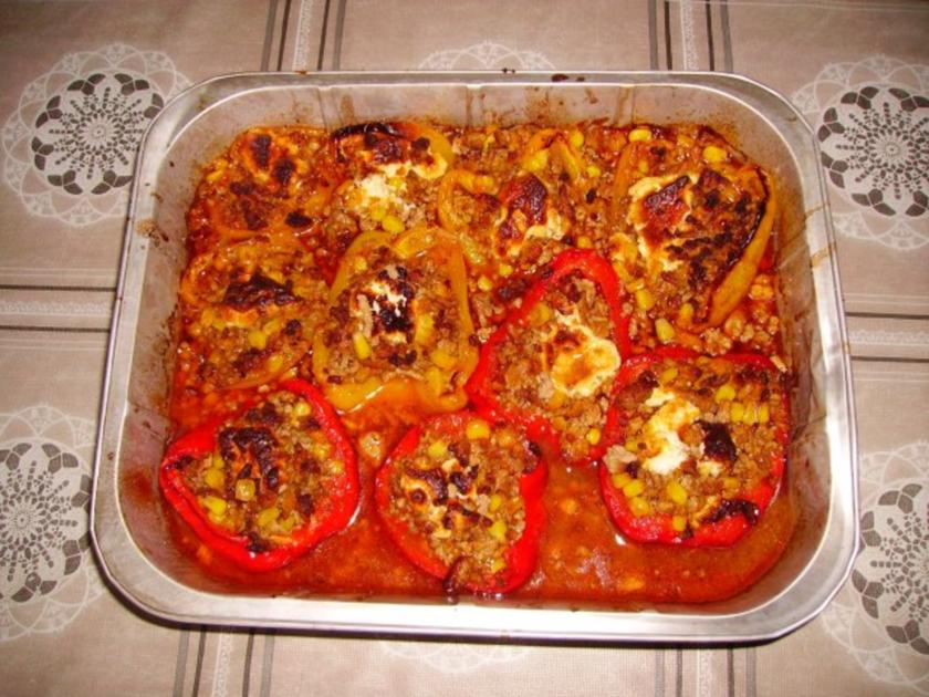 Gefüllte OfenPaprika Rezept mit Bild kochbar.de
