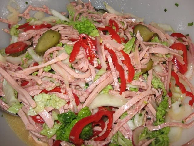 Bunter Geflügel-Wurstsalat - Rezept - Bild Nr. 4