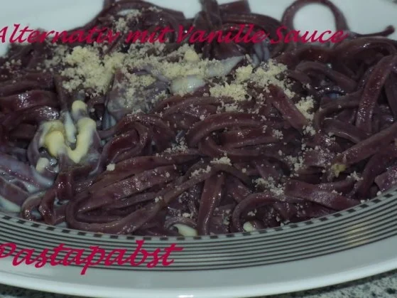 Rezept: Heidelbeerspaghetti mit süssem Pesto Bild Nr. 5 Heidelbeerspaghetti mit süssem Pesto - Rezept - Bild Nr. 5