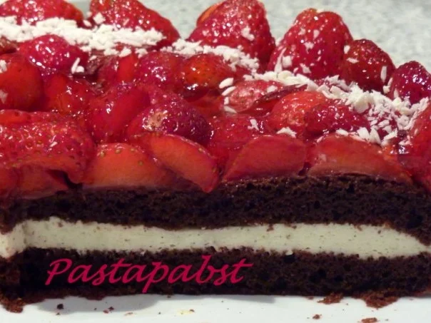 Schwarz-Weiße-Erdbeertorte - Rezept - Bild Nr. 6