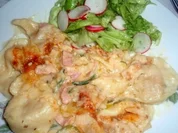 Auflauf: Tortellini-Auflauf mit Schinken-Sahne-Soße - Rezept