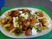 Spargelsalat mit Himbeeren und Himbeeressig, - Rezept