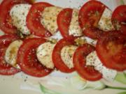 Salat: Mozzarella-Tomaten-Teller als Vorspeise oder Beilage - Rezept