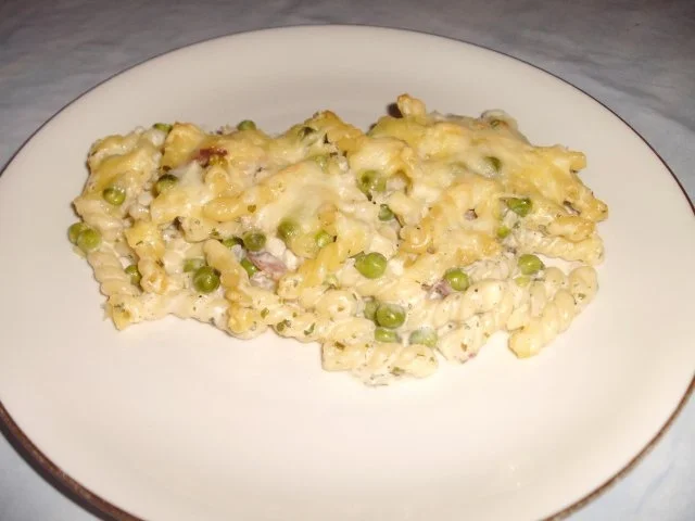 Nudelauflauf mit Erbsen und Speck - Rezept - Bild Nr. 2