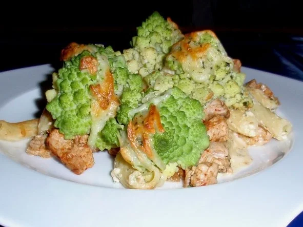 Rigatoni-Romanesco-Filet-Auflauf - Rezept