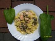 Pasta mit Lachs und Spinat - Rezept