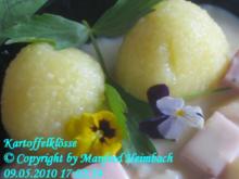 Kartoffeln - Fränkische griene Speckgniedla - Rohe Speckkartoffelklöße - Rezept