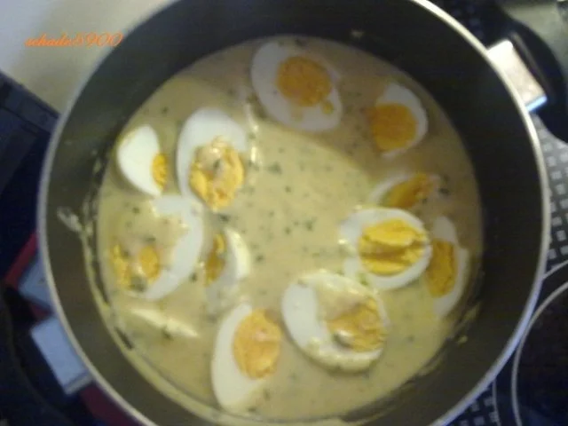 Eier : Eier in Senfsoße - 02 - Rezept