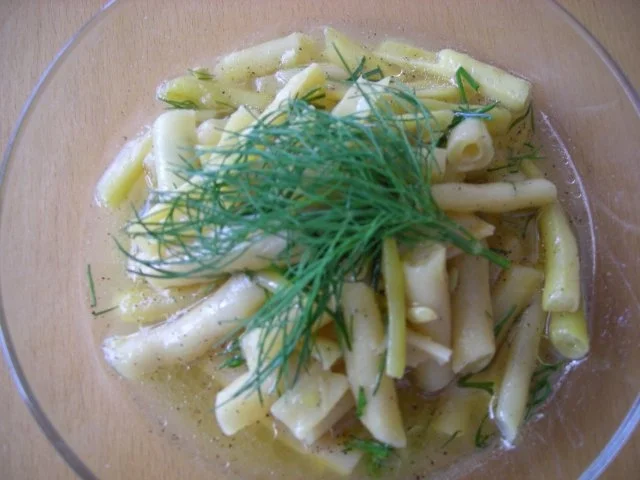 Gelber Bohnensalat mit Dill - Rezept