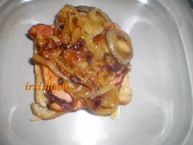 Kasseler mit Röstzwiebeln auf Toast - Rezept - Bild Nr. 5