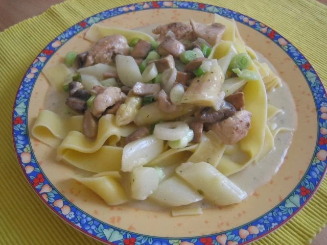 Hähnchengeschnetzeltes mit Spargel - Rezept