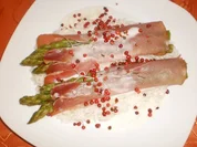 Spargel-Päckchen auf Reis - Rezept