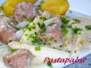 Spargelragout mit Salsiccia - Rezept