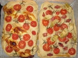 Rezept: Pizza Frischkäse/Tomate Pizza Frischkäse/Tomate - Rezept